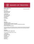 May 17-18, 2018- Board of Trustees Meeting Minutes, Regular and Special Meetings by Central Washington University Central Washington University