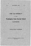 The Quarterly of the Washington State Normal School Ellensburg. English Number