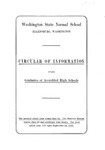 Circular of Information for Graduates of Accredited High Schools by Central Washington University