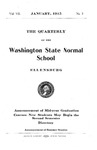 The Quarterly of the Washington State Normal School Ellensburg. Announcement of Summer Session