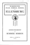 Washington State Normal School Ellensburg, Washington. Summer Quarter Number [1936] by Central Washington University