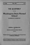 The Quarterly of the Washington State Normal School Ellensburg. Catalog Number [1931]