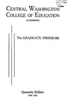The Graduate Program 1949-1950, Central Washington College of Education Bulletin