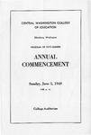Annual Commencement Central Washington College 1949of Education 1949