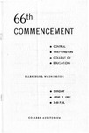66th Annual Commencement Central Washington College 1957 of Education by Central Washington University