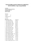 Team Scores and Race Results: Whitman Invitational, Boys Varsity 