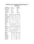 Central Washington University Football Final Statistics, 1999 by Central Washington University Athletics