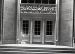 Entrance of Hebeler Hall by H. Glenn Hogue