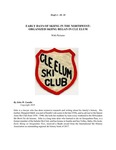 EARLY DAYS OF SKIING IN THE NORTHWEST: ORGANIZED SKIING BEGAN IN CLE ELUM