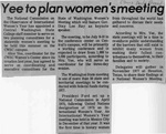Newspaper Clippings: Yee to Plan Women's Meeting by Ellensburg Daily Record